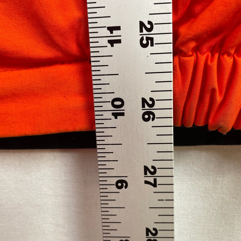 VTG Nautica Reversible Colorblock Windbreaker Jacket Hood Orange Blue Large - Picture 5 of 12